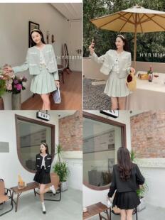 HYR家高品定制款 上新 小香风套装 2.24可可 春款