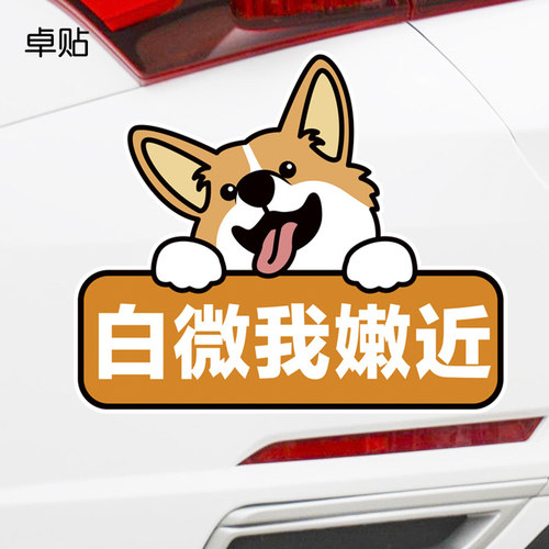 卓贴PVC划痕遮挡警示文字车贴