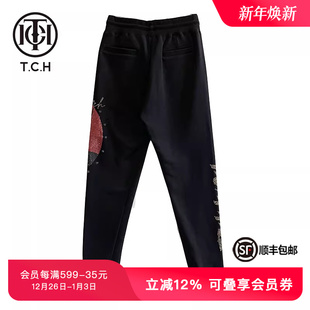 TCH轻奢潮牌红色狗狗休闲长裤 T21320C6015