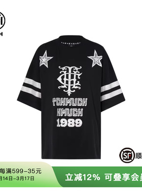 TCH潮牌烫钻宽松圆领T恤春秋新款上衣男女同款S69B106039