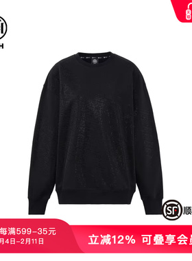 TCH潮牌重磅烫钻满印时尚休闲痞帅圆领卫衣秋冬新款T72D116010