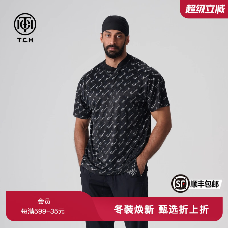 TCH短袖T恤男女同款烫钻轻奢新款