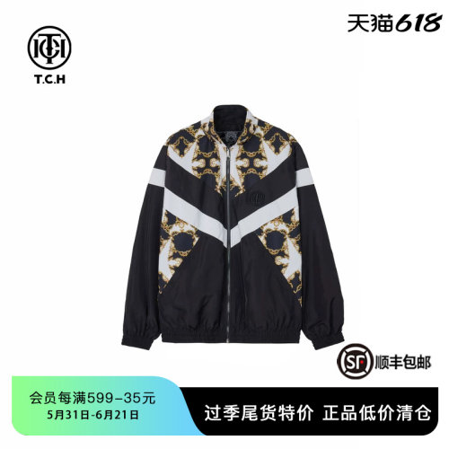 TCH轻奢春秋新款潮流时尚宽松印花轻奢系列外套T72A276018