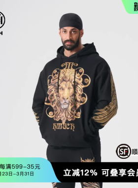 TCH轻奢连帽卫衣春秋新款烫钻宽松时尚经典系列T72A126026