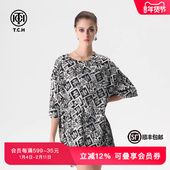 TCH潮牌春春秋新款 T72B106209 T恤男女同款 烫钻个性 短袖