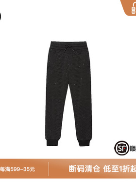 TCH轻奢潮牌2025秋新款烫钻修身抽绳情侣款休闲长裤T69D208002