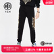 小脚休闲男女同款 TCH潮牌轻奢潮牌长裤 虎头烫金运动裤 T193208A17