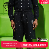 休闲裤 TCH潮牌短裤 烫钻虎头满钻春秋新款 男T69A216065