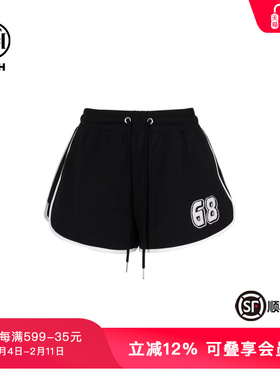 TCH潮牌松紧腰抽绳短款微喇休闲裤春秋新款裤子女S69B216015A