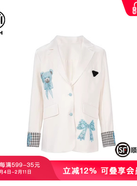 私服TCH潮牌新款气质设计感小熊西服女士T75A04E5003