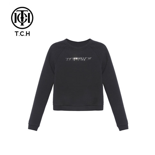 TCH轻奢潮牌卫衣烫钻字母