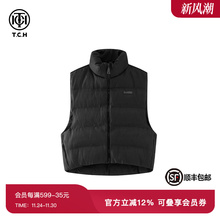 TCH轻奢潮牌冬季新款休闲时尚款黑色羽绒马甲T69D258006