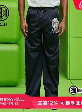 TCH轻奢潮牌大C长裤烫钻字母阔腿春秋新款男女T69A206026