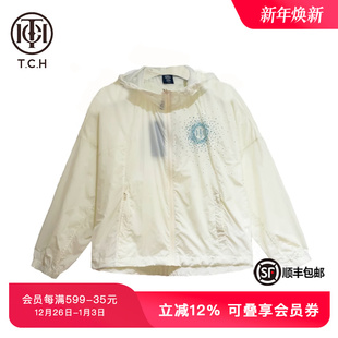 米色外套男女同款 百搭短款 T69B17E6011 烫钻时尚 TCH潮牌新款