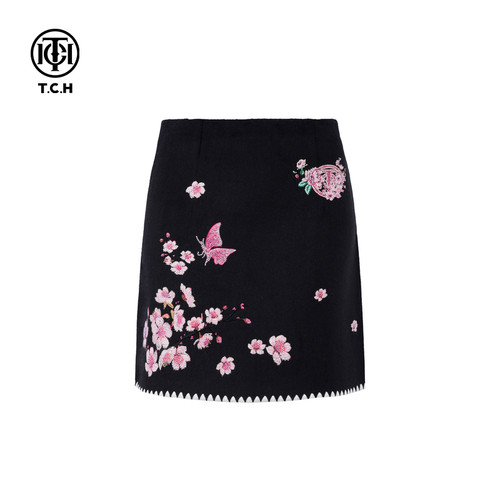 TCH潮牌烫钻百搭高腰显瘦时尚包臀短裙女春秋新款T72C226026