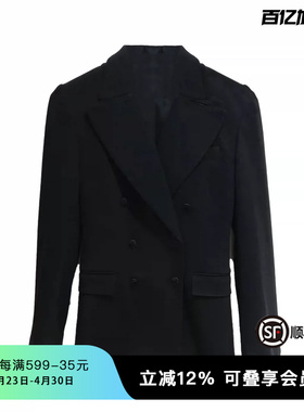 TCH春秋时尚翅膀烫钻黑色气质休闲简约西服外套T69C04E6010