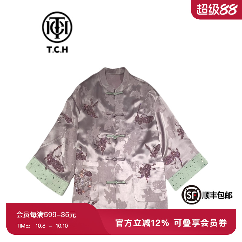tch新中式常规聚酯拼色烫钻