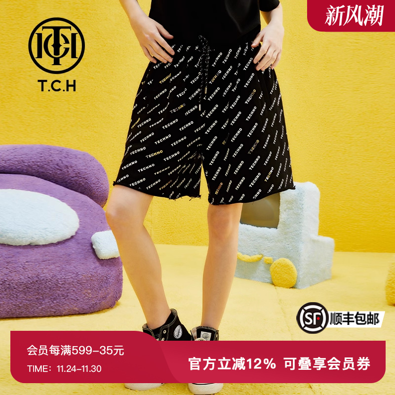 TCH潮牌满印字母休闲短裤
