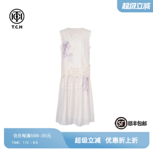 淑女无袖 TCH私服烫钻时尚 背心裙复古宫廷风连衣裙女T75A30E5031