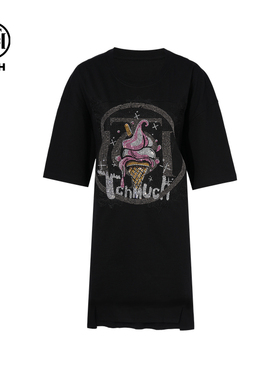 TCH私服烫钻时尚休闲百搭宽松圆领短袖T恤女夏季新款T75C10B1020