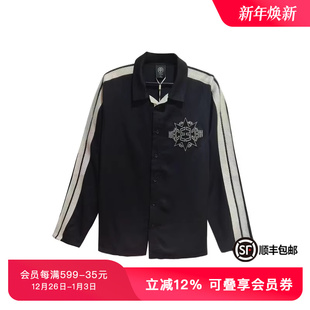 TCH春秋烫钻男女同款 字母拼接衬衣T72A13E6011