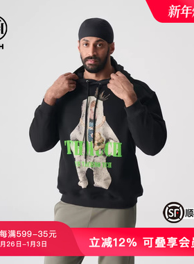 TCH轻奢连帽卫衣春秋新款潮流烫钻宽松经典系列T72A126018