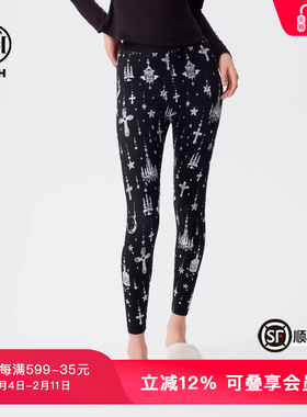 TCH春秋新款烫钻十字架打底裤修身显瘦外穿长裤女T72C236005