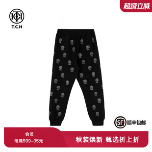 T72C20601K 男女童百搭休闲长裤 TCH秋裤 潮牌烫钻儿童运动裤
