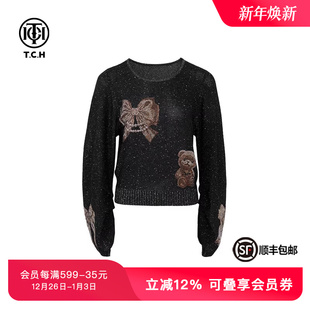 T75A09E5018 圆领打底套头针织衫 TCH私服潮牌新款 轻奢时尚