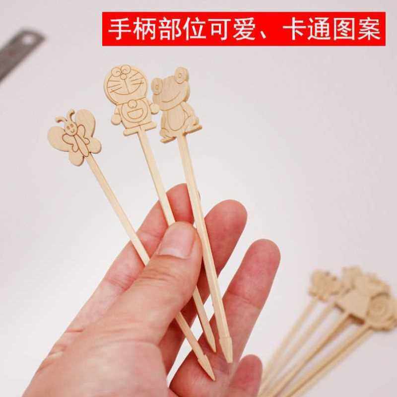 网红迷你小串个性冰糖葫芦爱心竹签子花式可爱卡通家用儿童水果叉