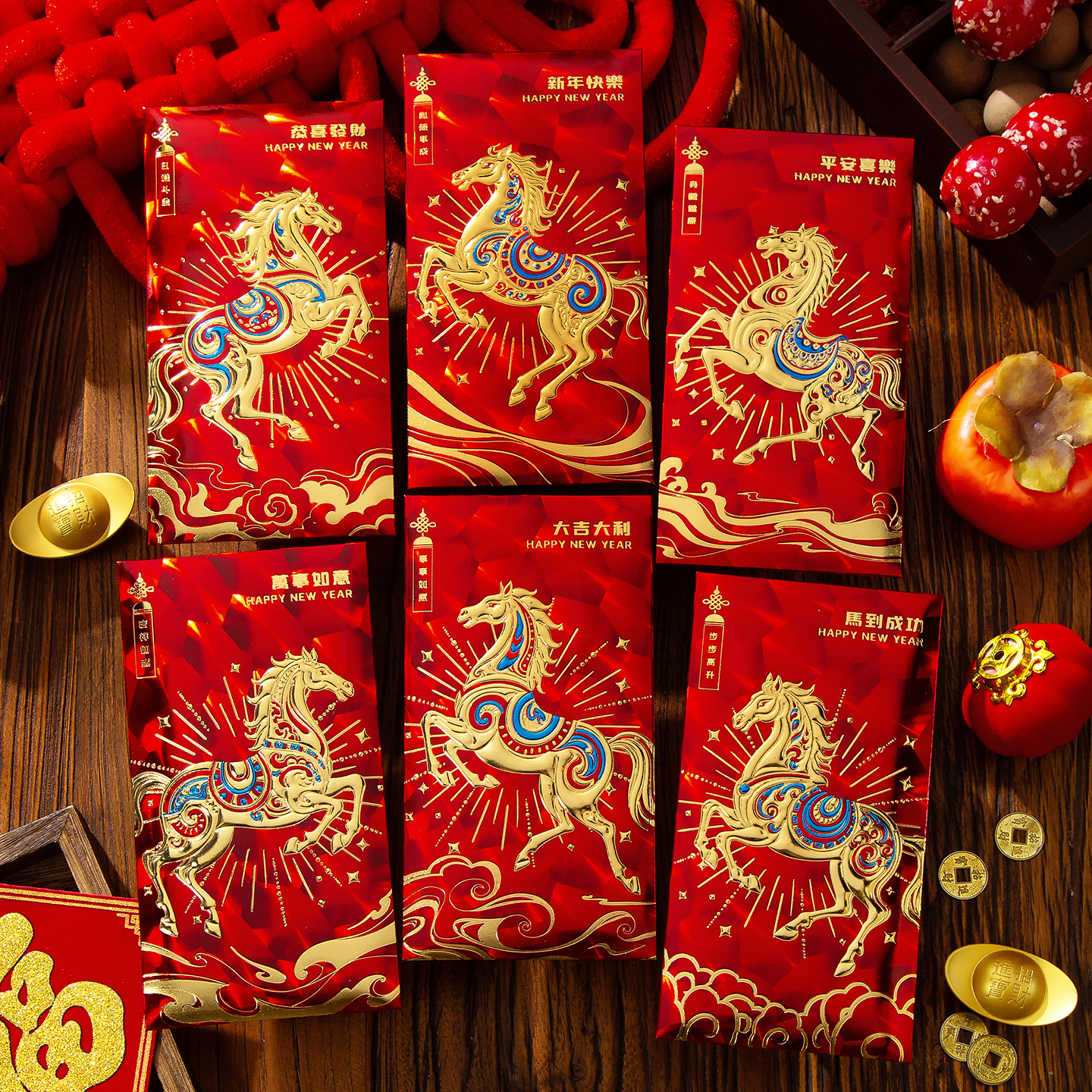 2026新款马年红包袋高档3D猫眼立体利是封新年创意logo定制红包