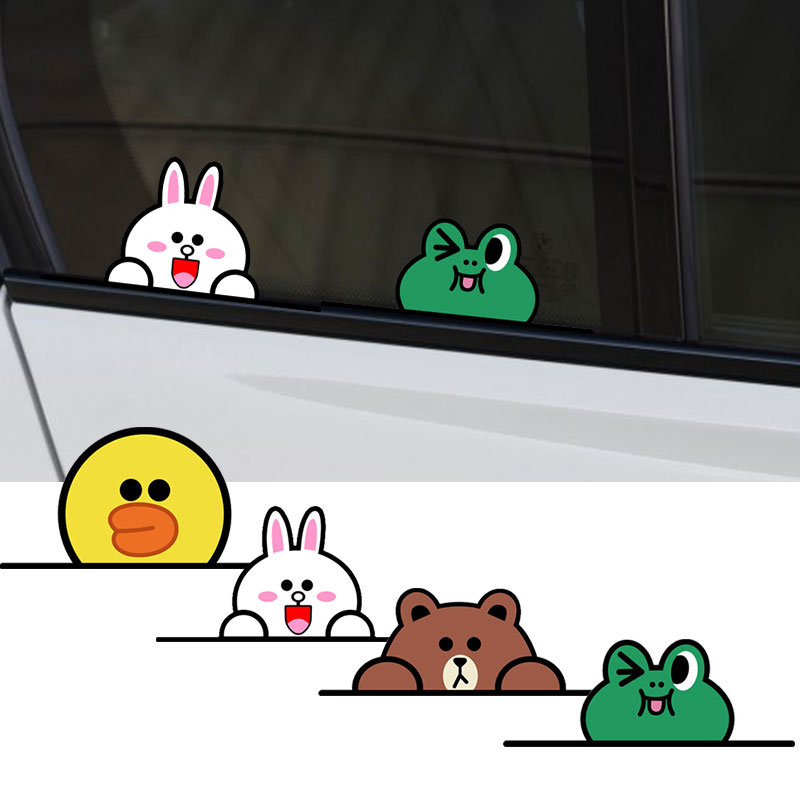 3d贴纸卡通后窗玻璃遮挡划痕车尾