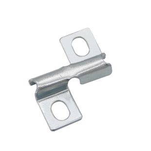 网格桥架十字扣镀锌蝴蝶网格线槽不锈钢固定件机械设备上压片紧固件对墙地面固定配件镂空网状桥架镀双孔卡扣