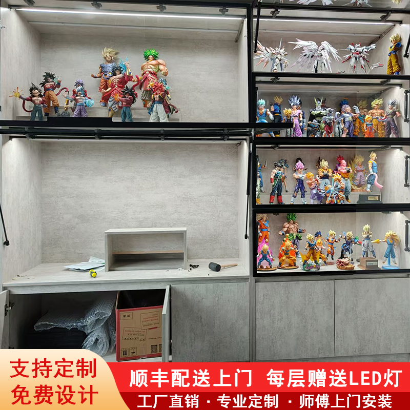 手办展示柜液压柜gk雕像展示柜