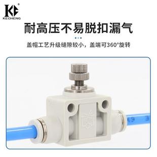 12mm管道节限流阀PSA14 PA气管ASA16快插气动调节接头LSA8
