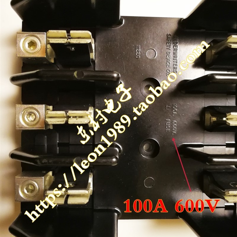 美国BUSSMANN保险丝座 J60100-1CR JM60100-1CR 100A 600V