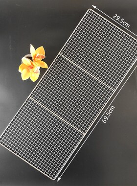 不锈钢烧烤网片长方形商家用铁板烤肉户外加粗加厚篦子烤箱网格架