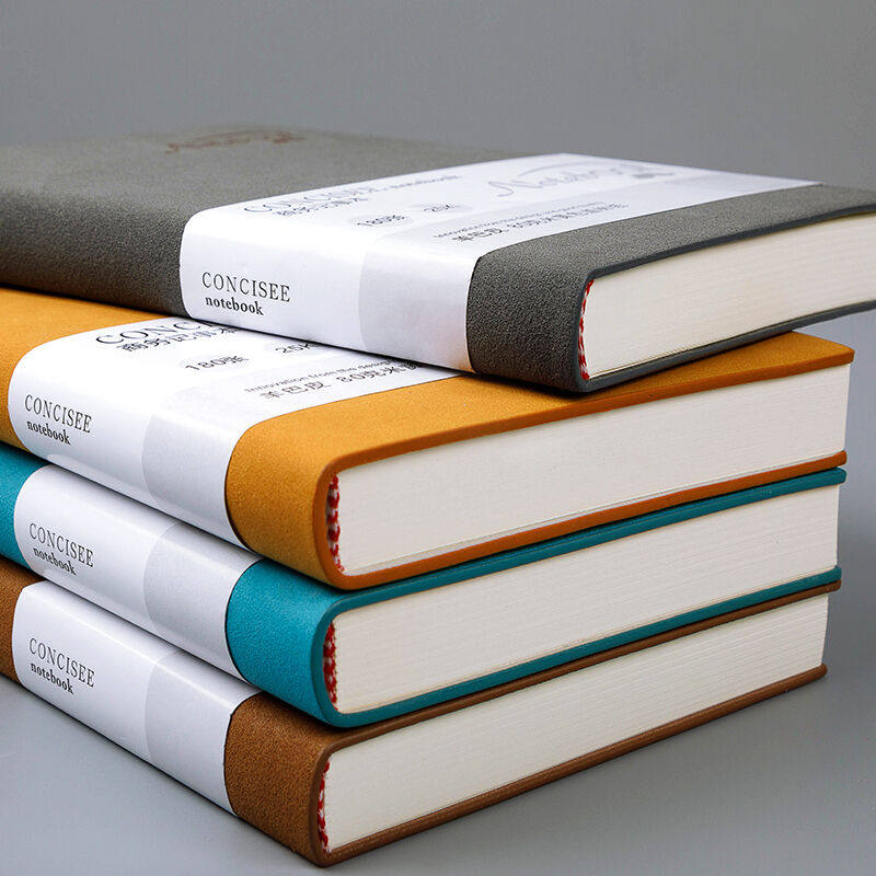 朗捷（longe）商务笔记本本子a5羊巴皮文具本子加厚皮面日记本A4