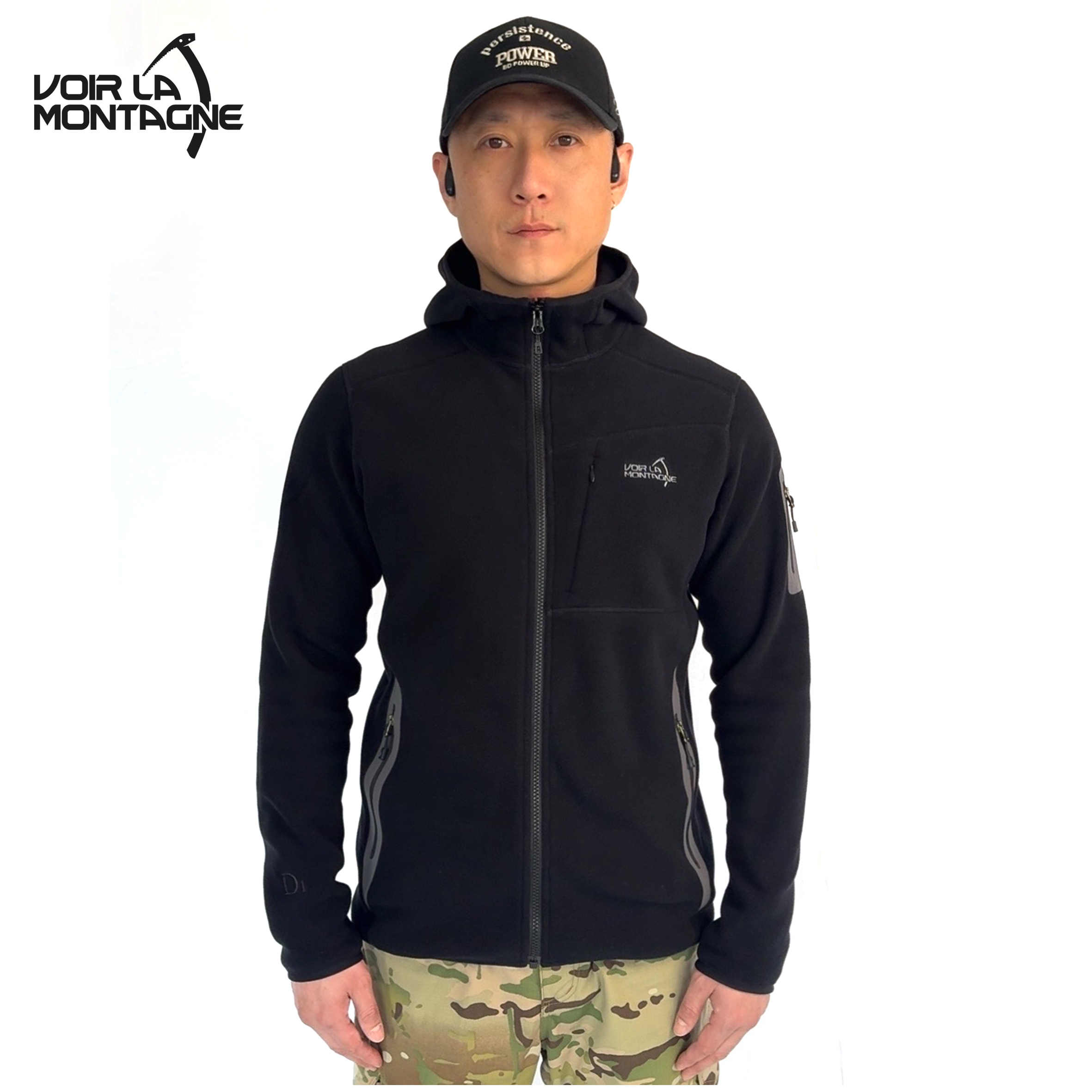 春秋季开衫连帽保暖抓绒衣