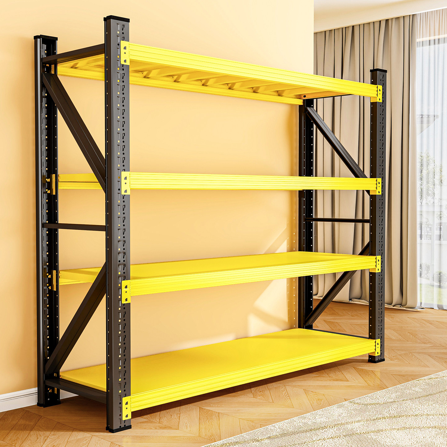 仓储货架多层置物架家用落地置物架重型铁架车库快递超市货物架子,商业/办公家具,仓储货架,淘宝优惠券,粉丝福利购,淘宝优惠卷