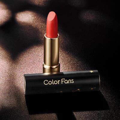 迷色粉丝星河流转不沾杯口红丝绒哑光不易掉色烂番茄雾面黑管唇膏