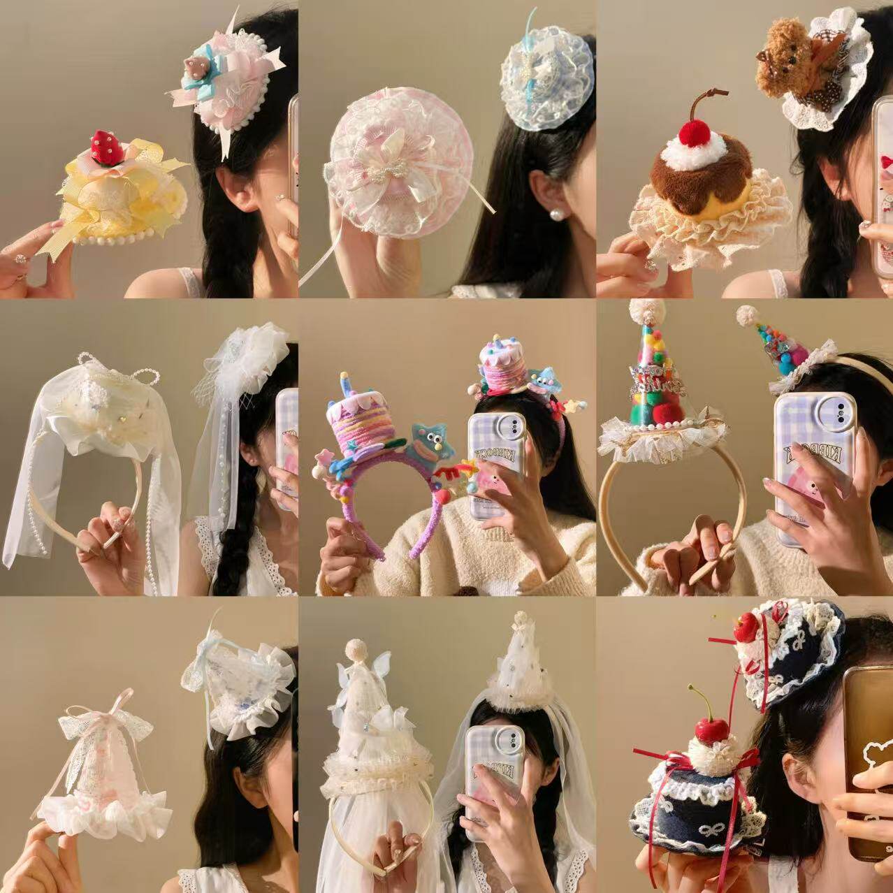 生日帽子头饰氛围感道具拍照女生