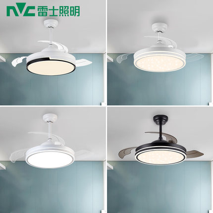 雷士照明LED照明 卧室风扇灯客厅吊扇灯隐形餐厅现代欧式简约