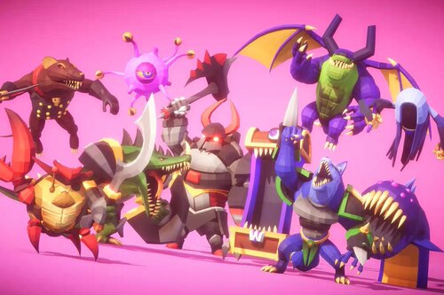 Unity RPG Monster BUNDLE Polyart 1.0 可爱卡通怪物模型带动画