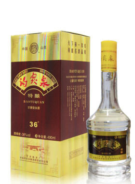 山东鲁酒特产白酒 36度趵突泉特酿白酒 36度白趵 单瓶正品特惠