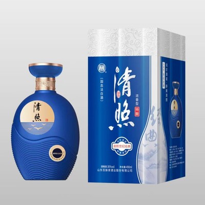 新品济南特产 百脉泉酒36度世纪经典白酒 清照酒白酒浓香整箱6瓶