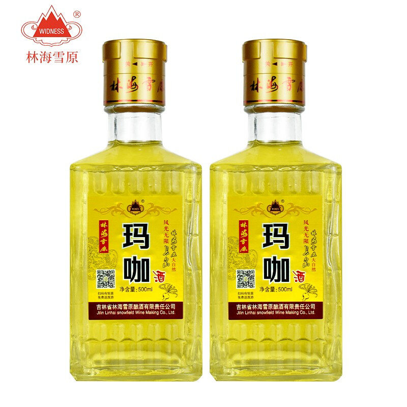 林海雪原玛咖酒白酒 42度小方瓶500ml*2瓶装玛咖配制酒