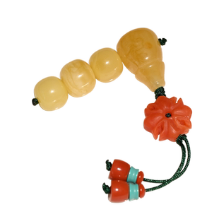 老型南红蜜蜡三通配饰全套高端星月菩提小金刚百香籽文玩佛头套装