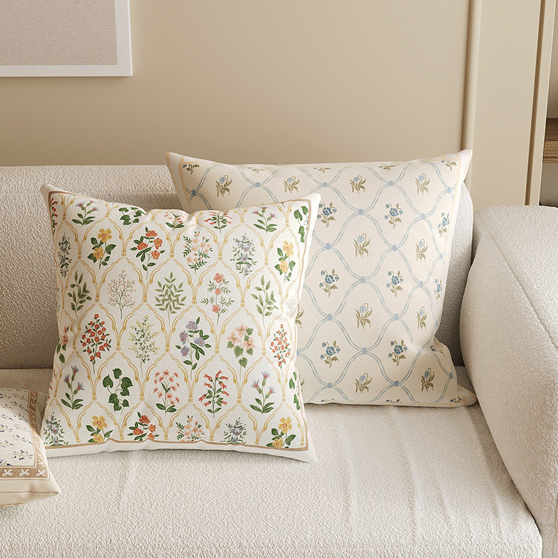 法式花朵抱枕套可拆洗含芯
