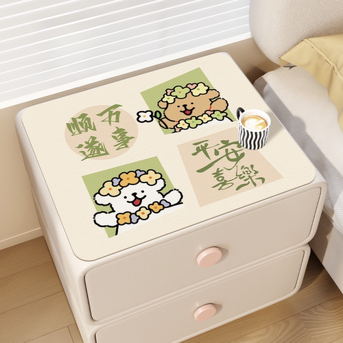卡通皮革桌垫防水防滑防尘可洗